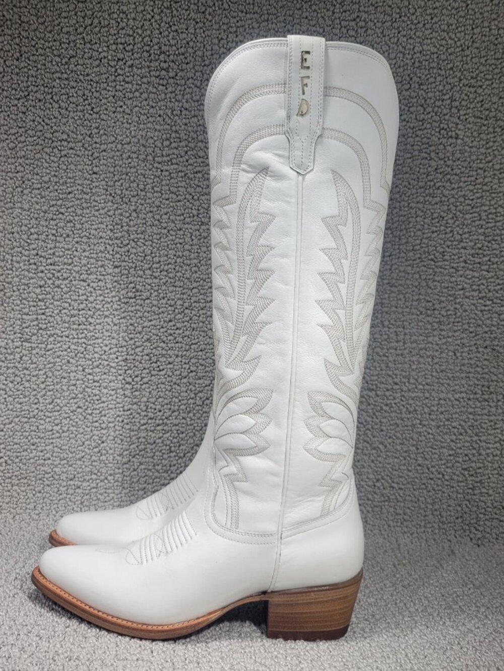 Tecovas The Abby Women's US Size 9B Snow Cowhide Leather Cowgirl Boots - Picture 5 of 14